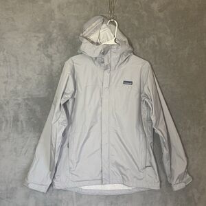 Patagonia Torrentshell Rain Jacket Women's L Light Gray Waterproof Shell H2NO